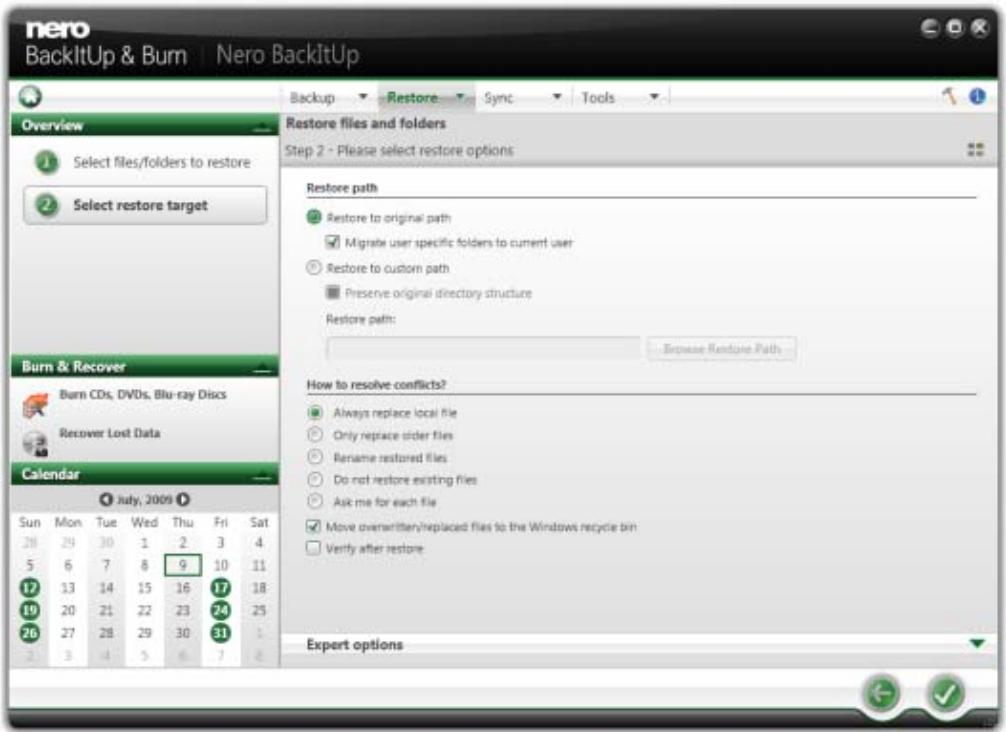 NERO BACKITUP AND BURN - Search view - 1