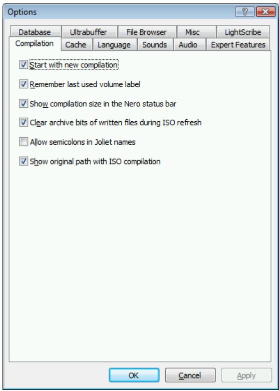 NERO BURNING ROM - Configuration Options - 1
