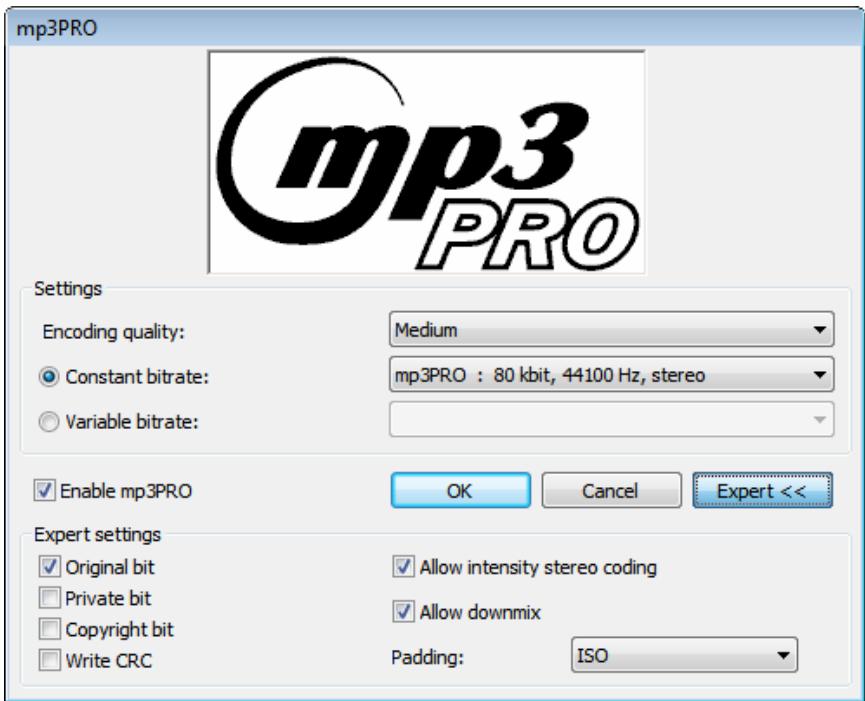 NERO BURNING ROM - MP3 and MP3PRO encoding options - 1