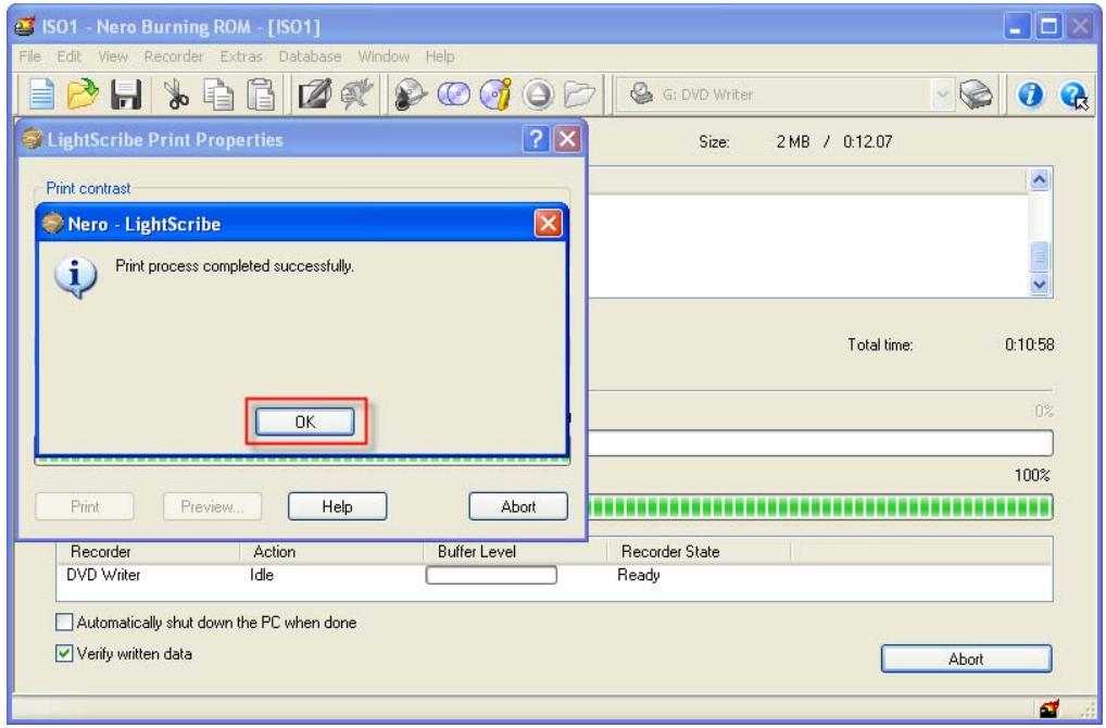 NERO BURNING ROM 6 - Creating a compilation, and burning and printing LightScribe labels - 26