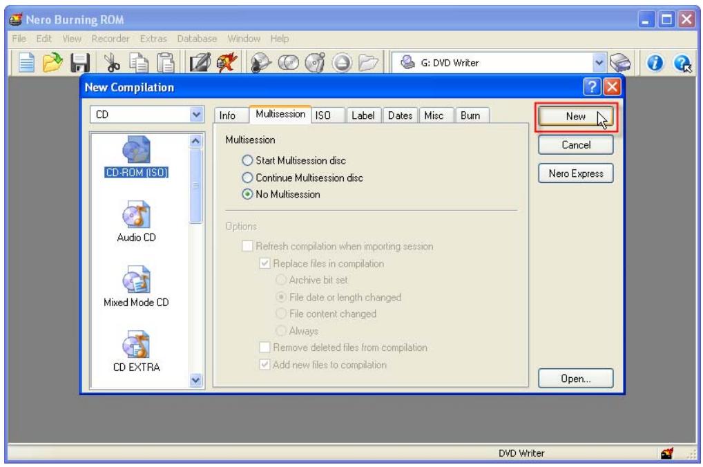 NERO BURNING ROM 6 - Creating a compilation, and burning and printing LightScribe labels - 3