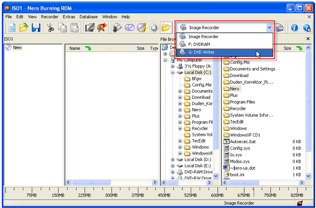 NERO BURNING ROM 6 - Creating a compilation, and burning and printing LightScribe labels - 4