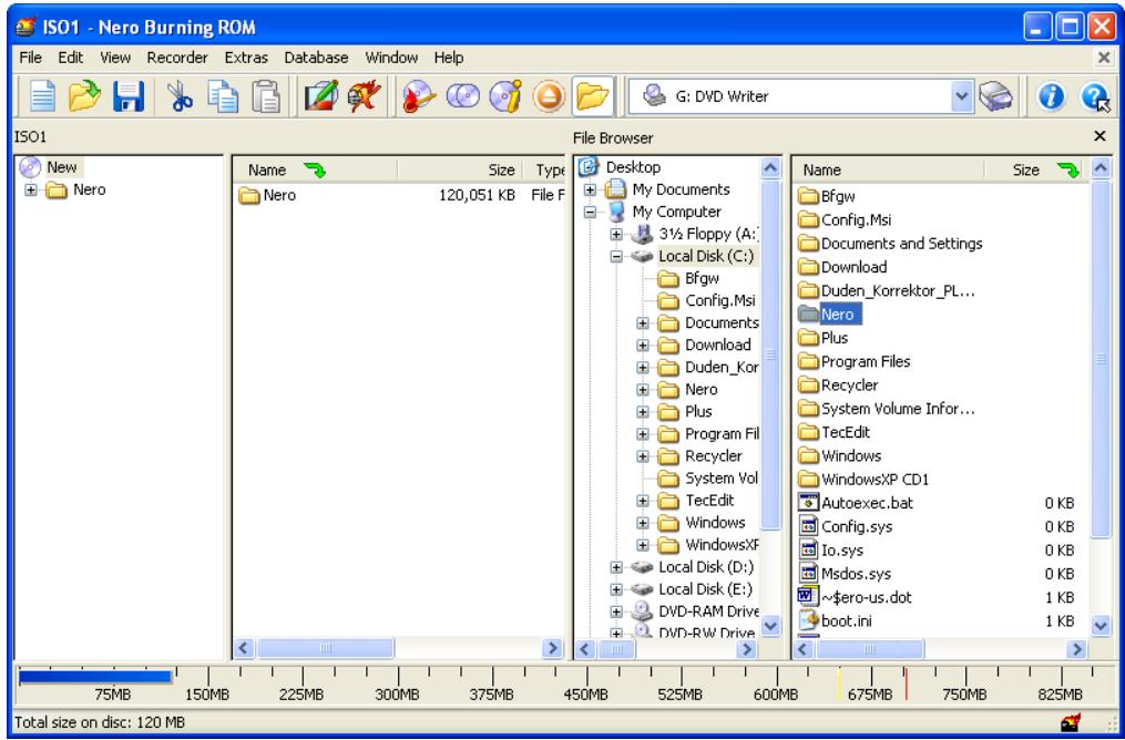 NERO BURNING ROM 6 - Creating a compilation, and burning and printing LightScribe labels - 5