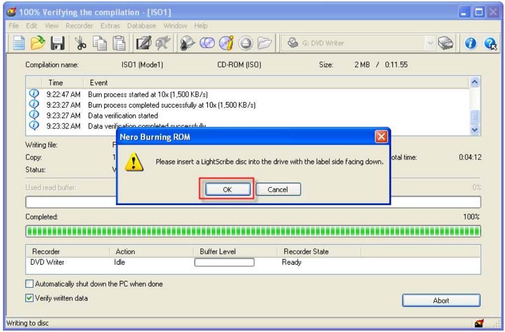 NERO BURNING ROM 6 - Creating a compilation, and burning and printing LightScribe labels - 24