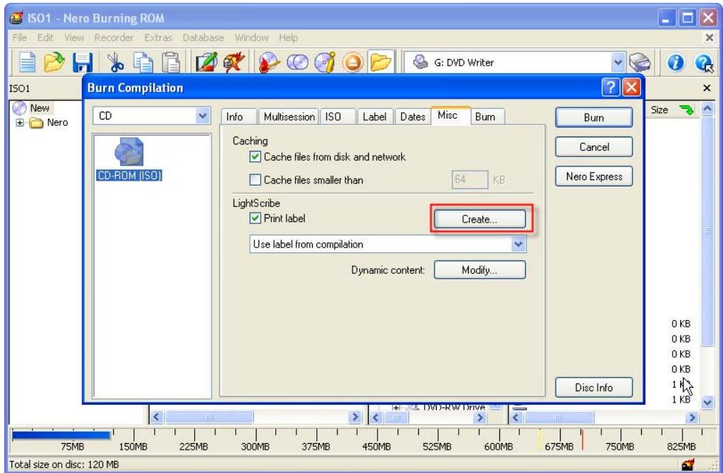 NERO BURNING ROM 6 - Creating a compilation, and burning and printing LightScribe labels - 11