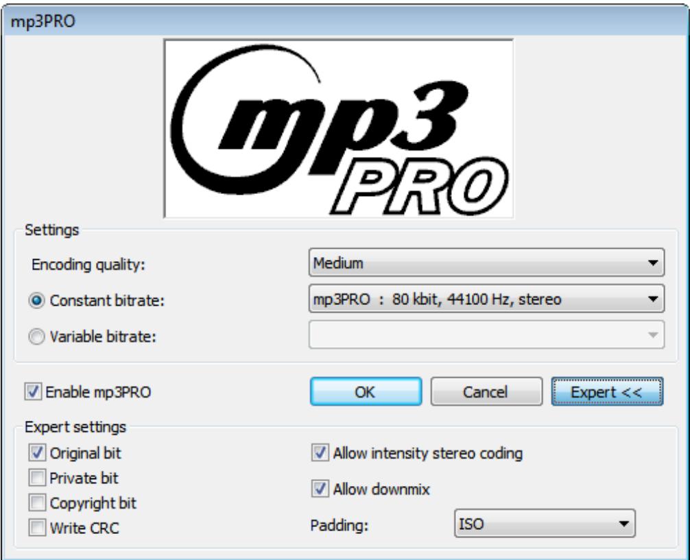NERO BURNING ROM 9 - MP3 And MP3PRO Encoding Options - 1