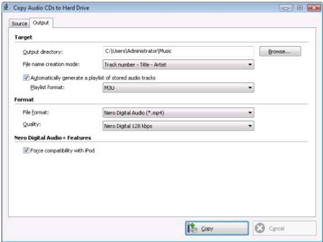 NERO BURNING ROM 9 - Output Tab - 1
