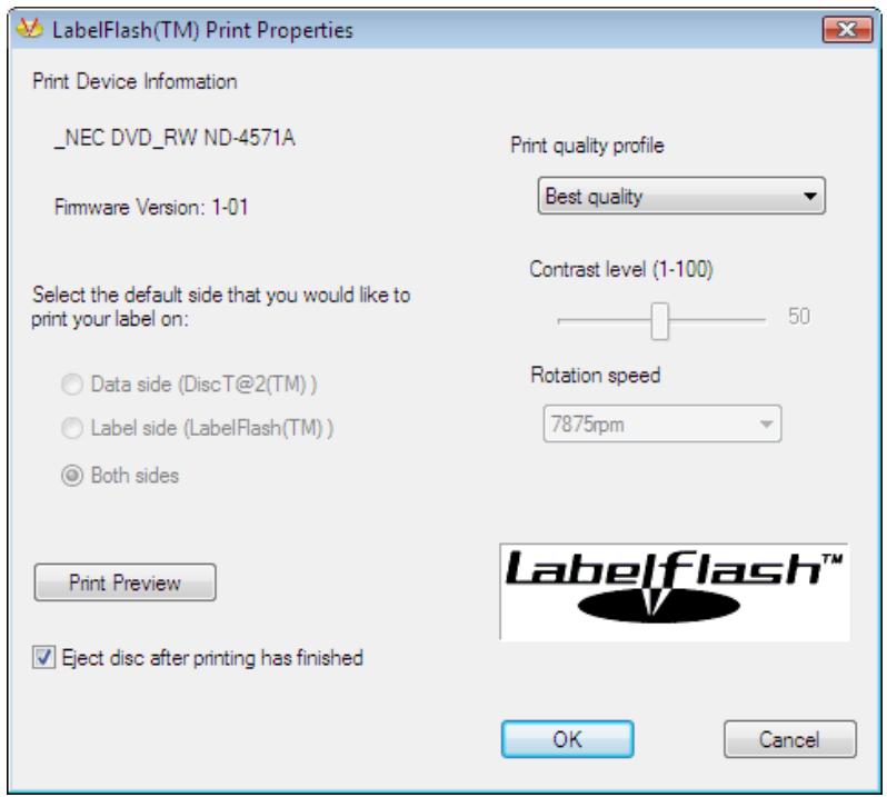NERO BURNING ROM 9 - Printing Labelflash Labels And DiskT@2 - 3
