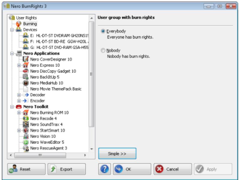 NERO BURNRIGHTS MULTIMEDIA SUITE 10 - Advanced Nero BurnRights Window - 1