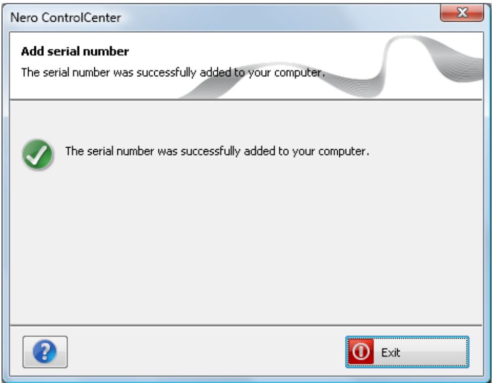 NERO CONTROLCENTER MULTIMEDIA SUITE 10 - Adding or Removing a Serial Number - 4