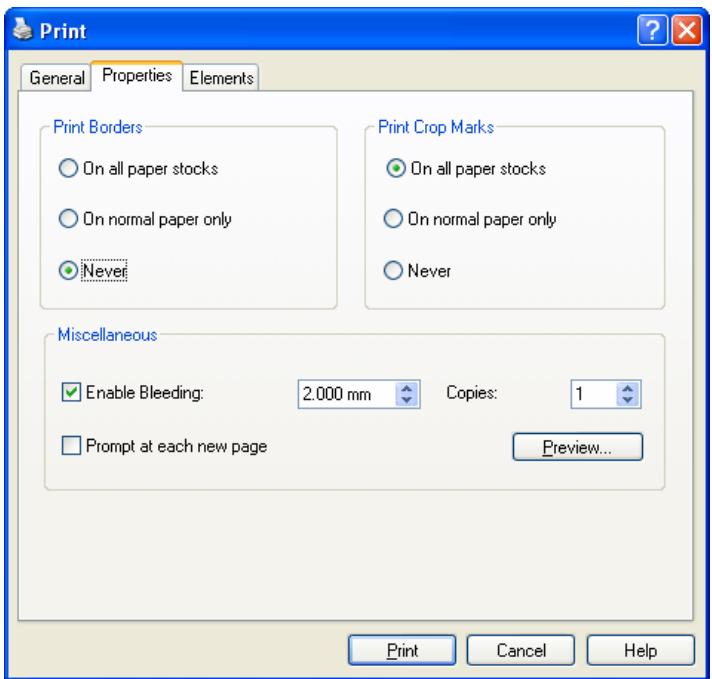 NERO COVERDESIGNER 2 - Properties tab - 1