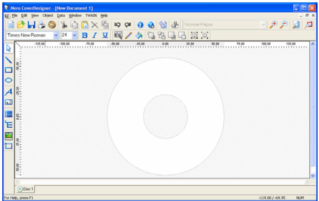 NERO COVERDESIGNER 2 - Main screen - 1