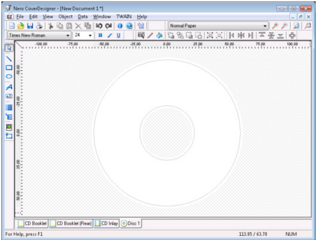 NERO COVERDESIGNER MULTIMEDIA SUITE 10 - Main Screen - 1