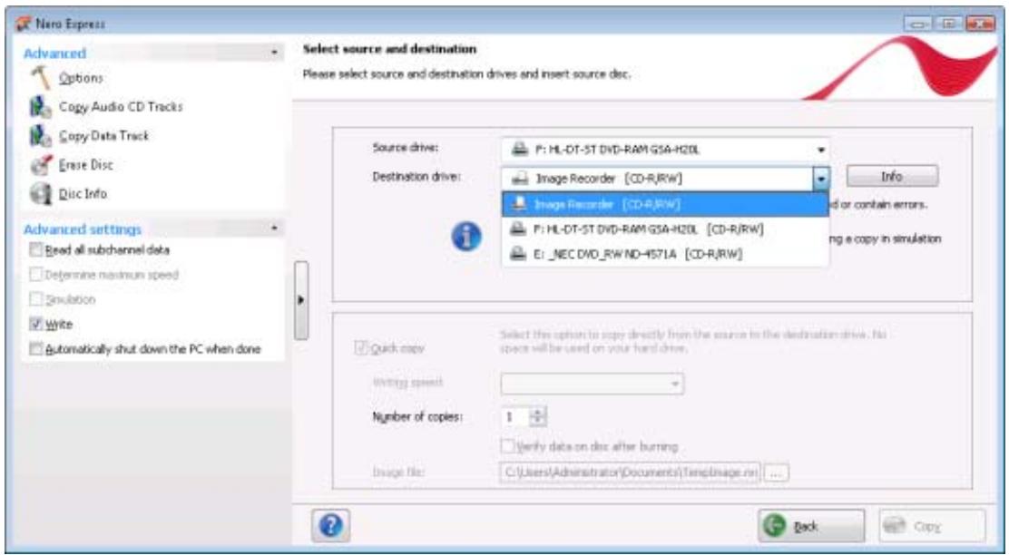 NERO EXPRESS 9 - Copy settings - 1
