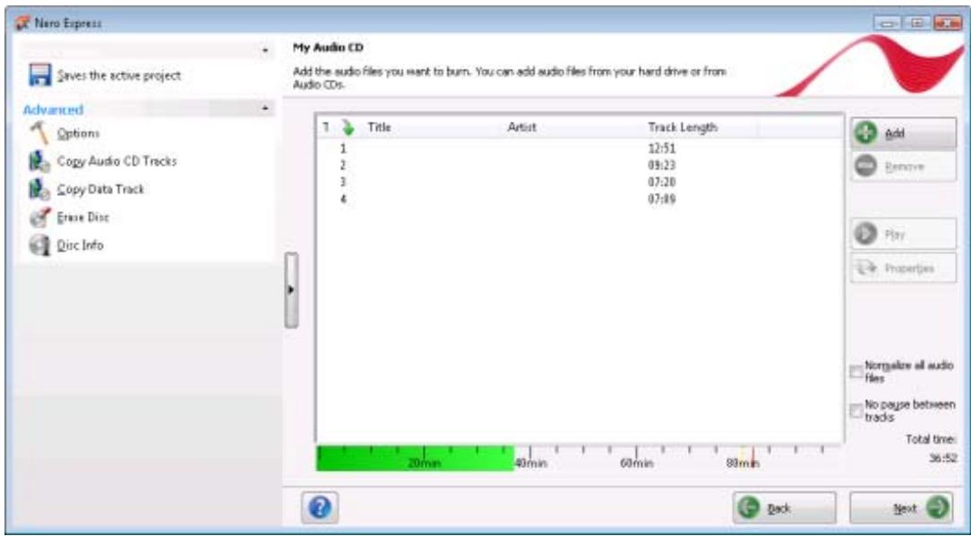 NERO EXPRESS 9 - Compiling Audio CDs - 2
