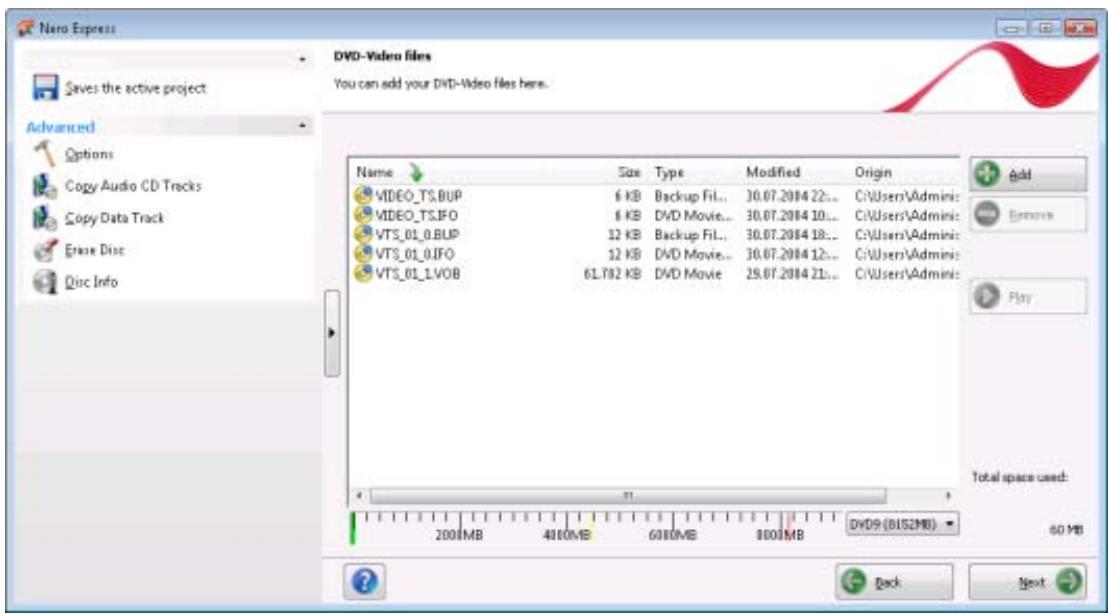 NERO EXPRESS 9 - Compiling DVD-Videos - 2