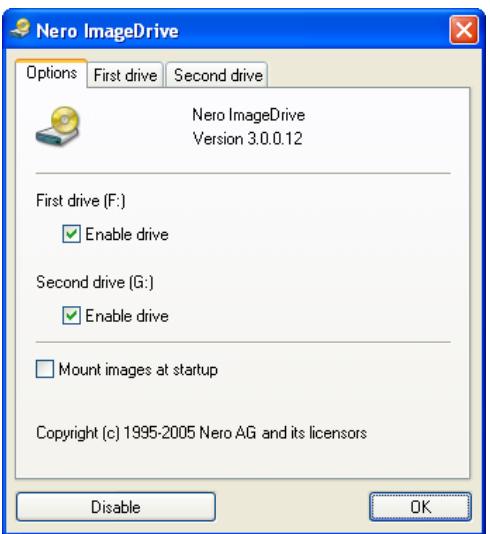 NERO IMAGEDRIVE - Enabling drives - 1