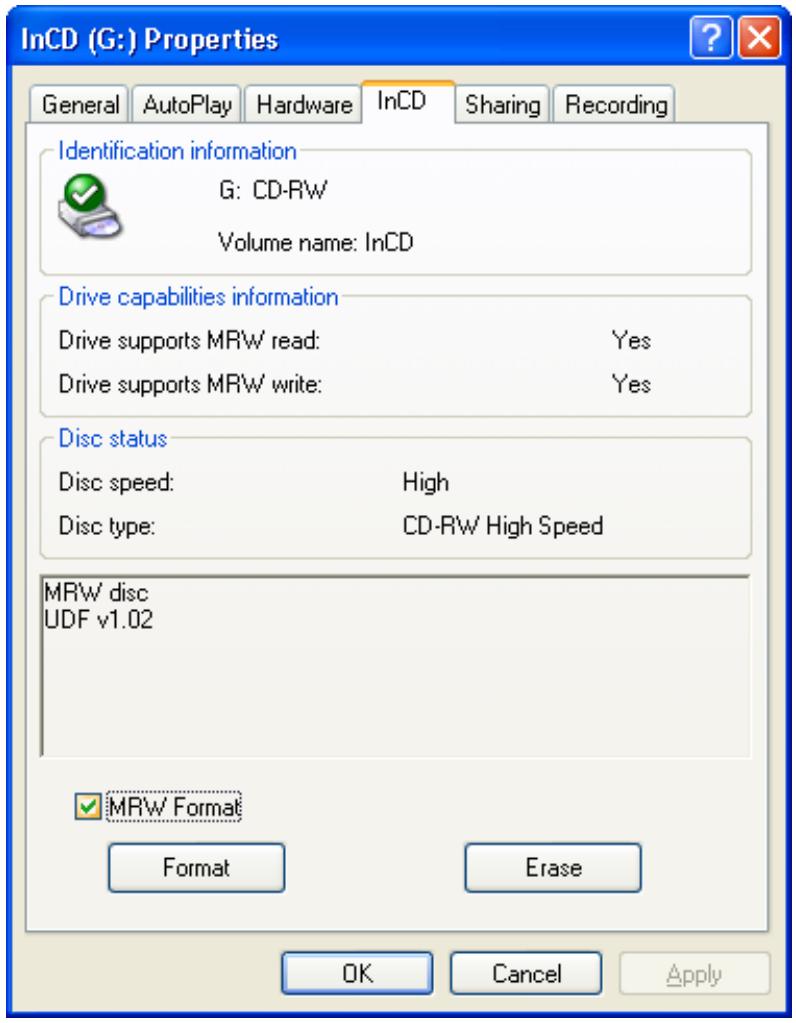NERO INCD4 - Drive properties - 2