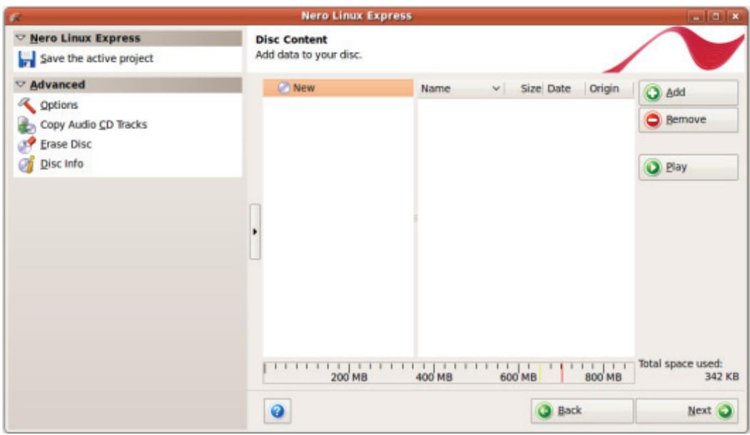 NERO LINUX EXPRESS 4 - Compiling Data Disc - 2