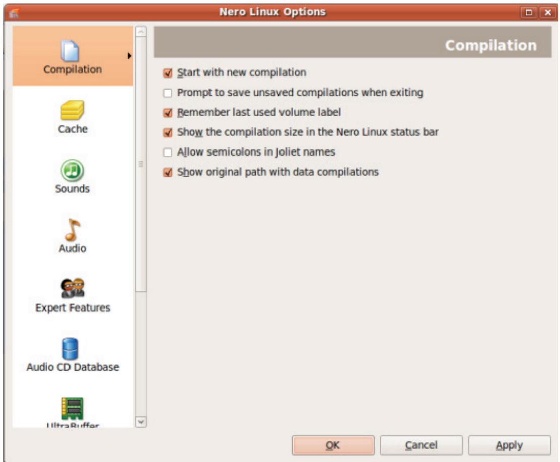 NERO LINUX EXPRESS 4 - Configuration Options - 2