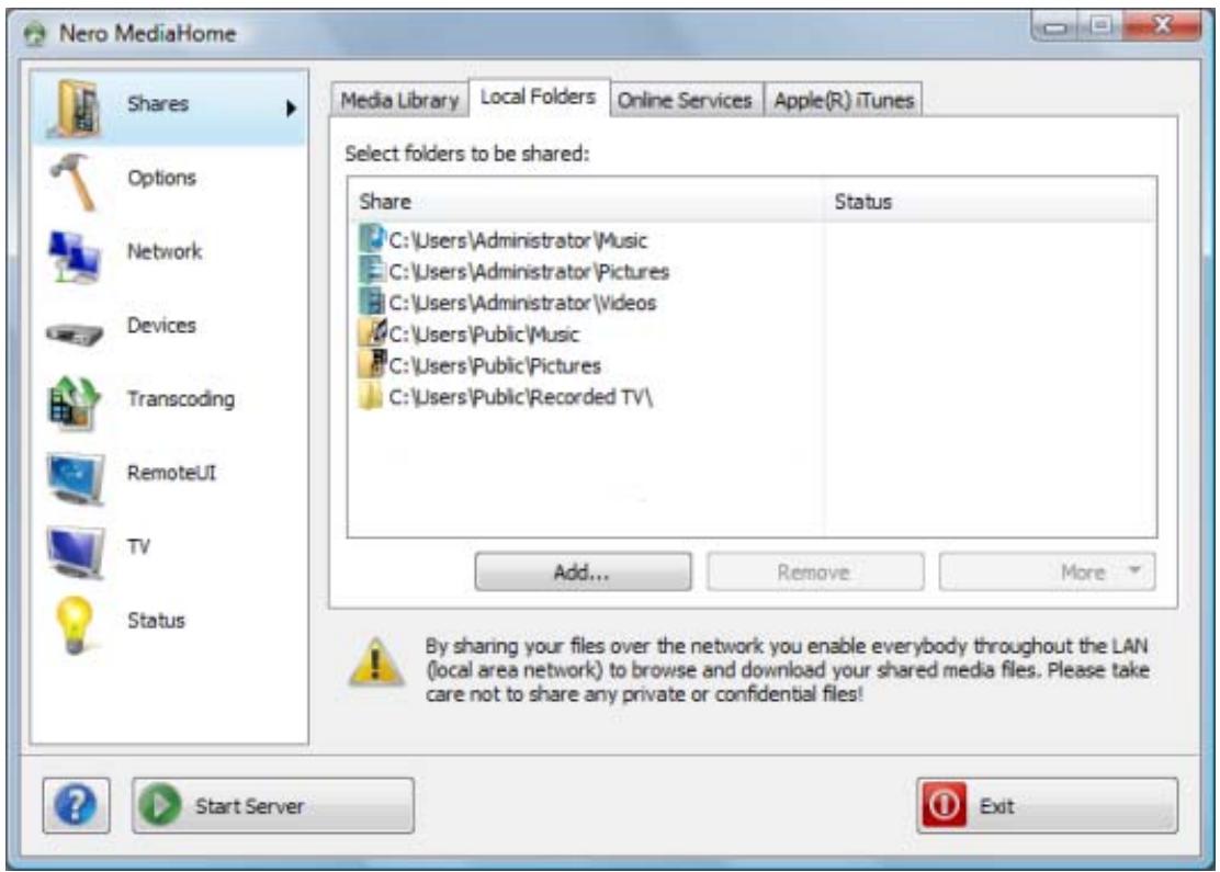 NERO MEDIAHOME 4 - Share Screen - 1