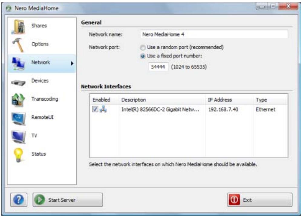 NERO MEDIAHOME 4 - Network Screen - 1