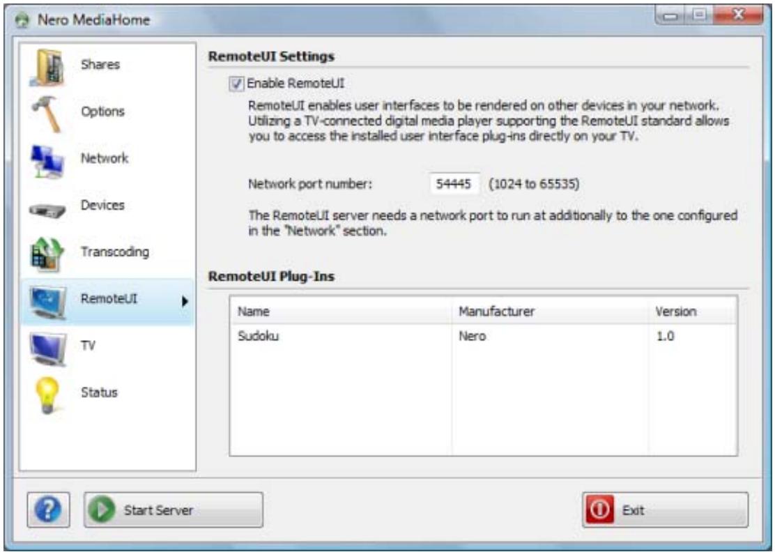 NERO MEDIAHOME 4 - Remote UI Screen - 1