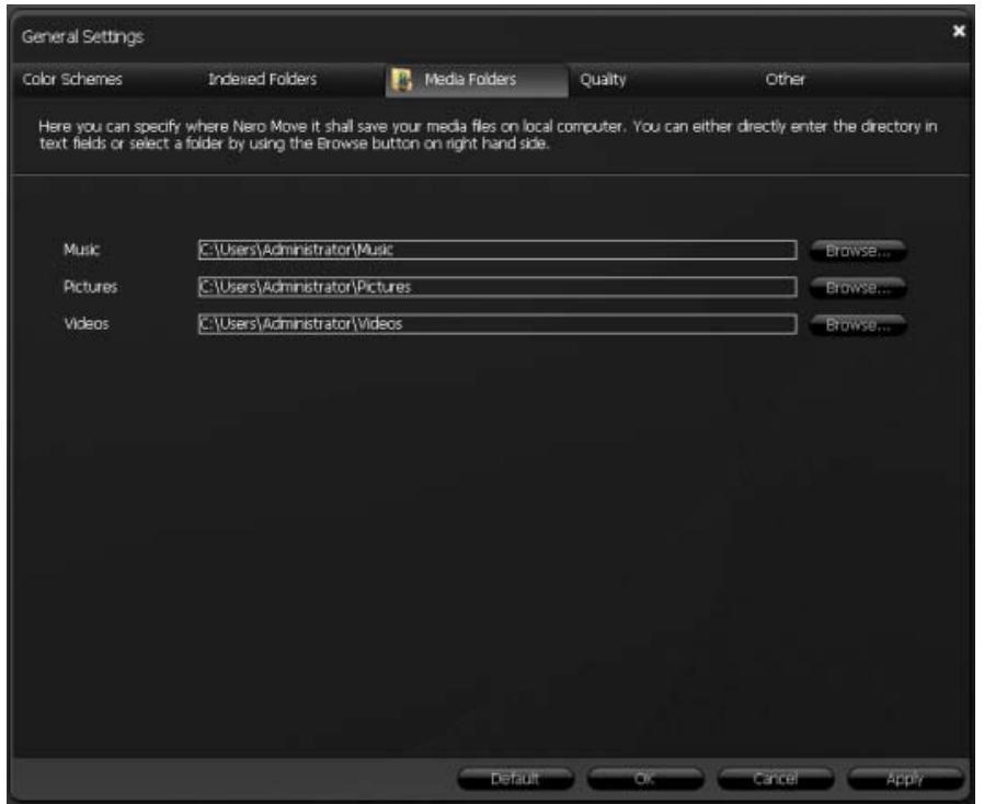 NERO MOVE IT - Media Folders Tab - 1