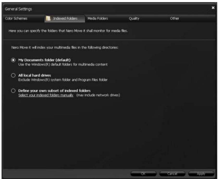 NERO MOVE IT - Indexed Folders Tab - 1
