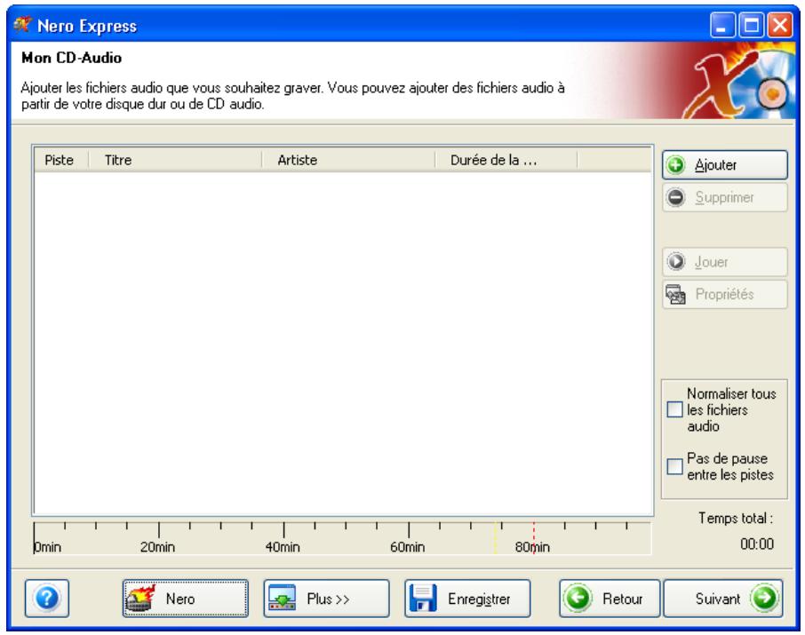 NERO 6 - Créer un disque audio - 2