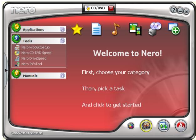 NERO 7 PREMIUM RELOADED - Starting the Nero 7 Suite Using Nero StartSmart - 1