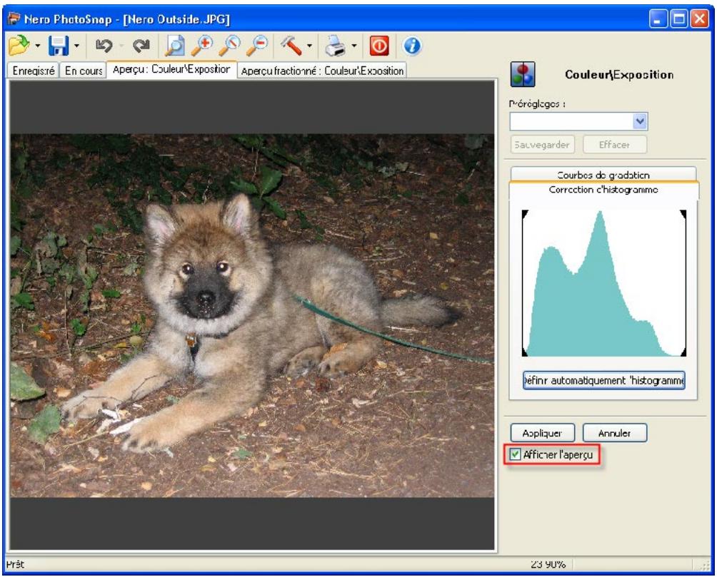 NERO PHOTOSNAP - Activation d'un aperçu - 2