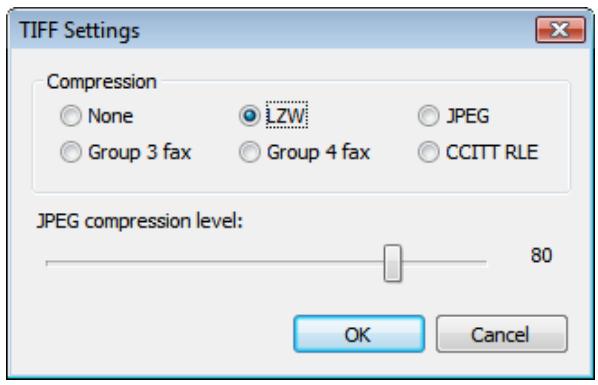 NERO PHOTOSNAP 9 - Compression Settings for the TIFF Format. - 1