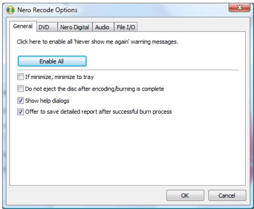 NERO RECODE 9 - Basic settings - 1