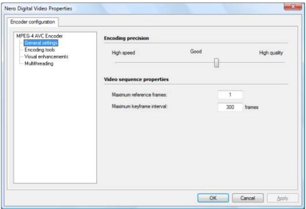 NERO RECODE MULTIMEDIA SUITE 10 - Encoder Settings - 1