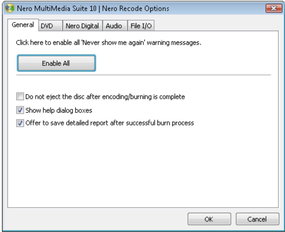 NERO RECODE MULTIMEDIA SUITE 10 - Basic Settings - 1