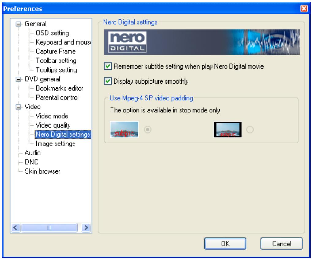 NERO SHOWTIME 2 - Nero Digital settings - 1