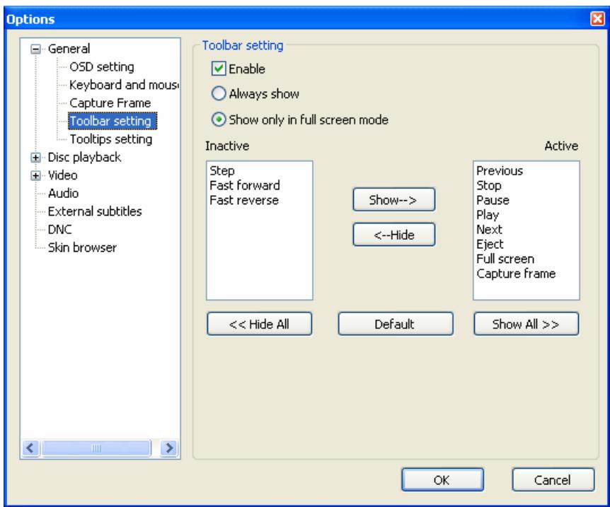 NERO SHOWTIME 3 - Configuring the toolbar - 1
