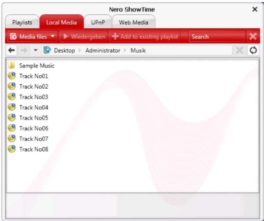 NERO SHOWTIME 9 - Local Media tab - 1