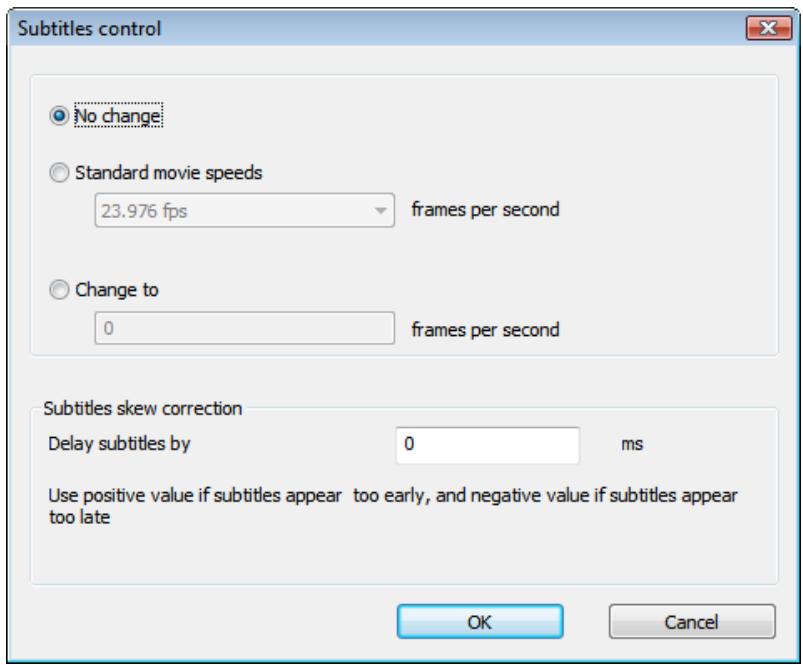NERO SHOWTIME 9 - Subtitles control window - 1