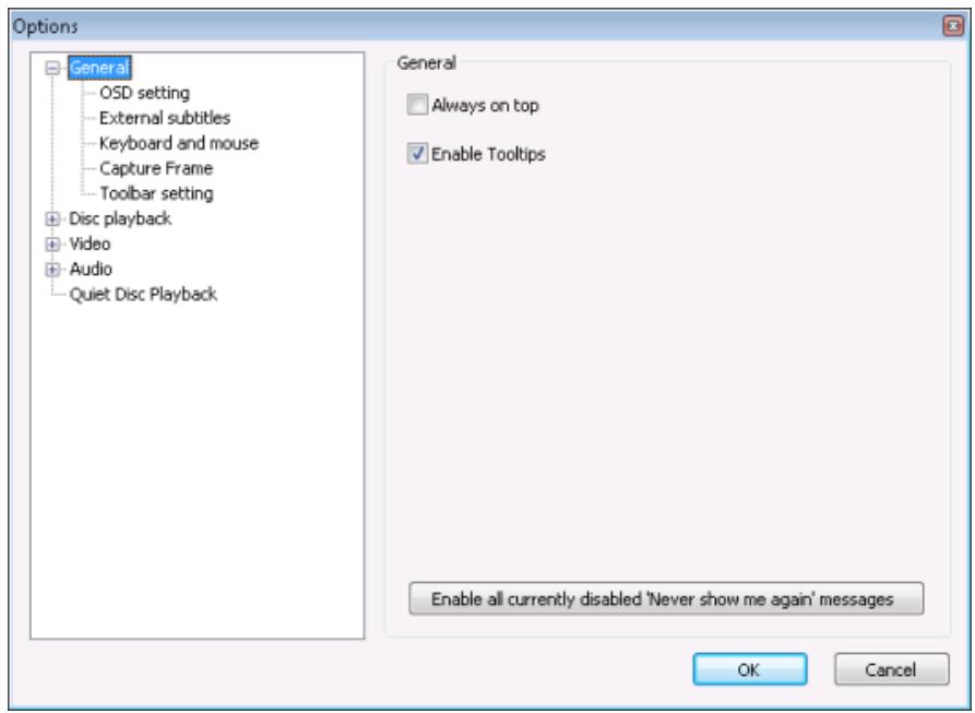 NERO SHOWTIME 9 - Options Window - 1