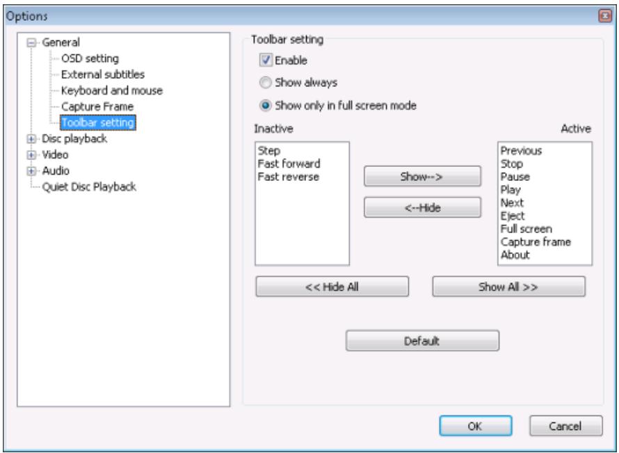 NERO SHOWTIME 9 - Configuring the navigation bar - 1