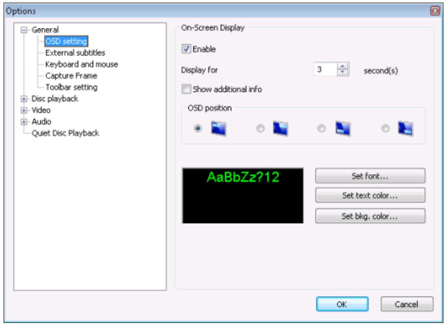 NERO SHOWTIME 9 - OSD setting - 1