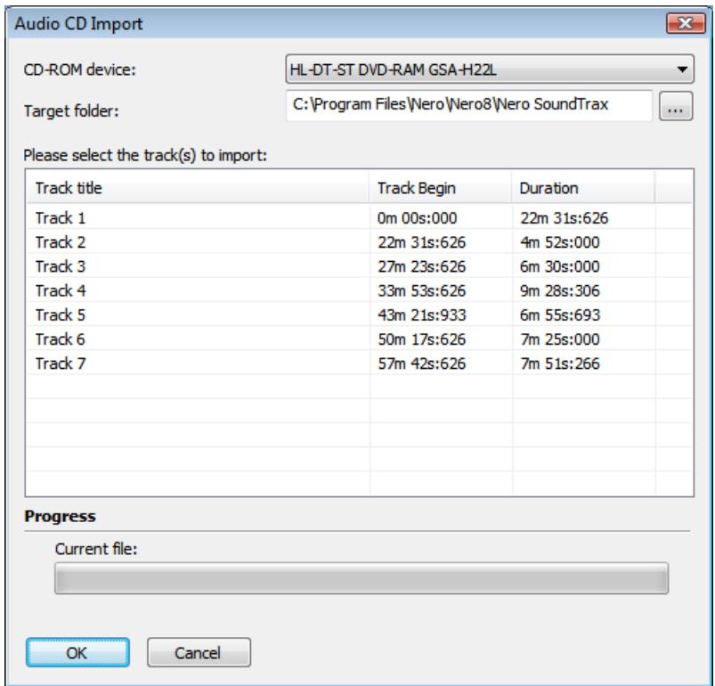 NERO SOUNDTRAX 9 - Importing an Audio CD - 1