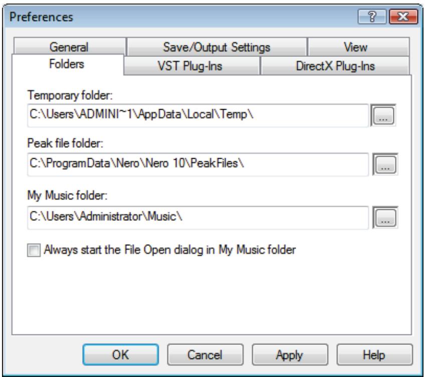 NERO SOUNDTRAX MULTIMEDIA SUITE 10 - Folders Tab - 1