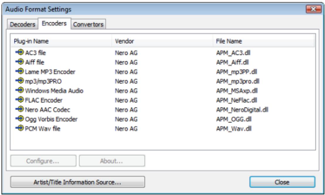 NERO SOUNDTRAX MULTIMEDIA SUITE 10 - Encoders Tab - 1