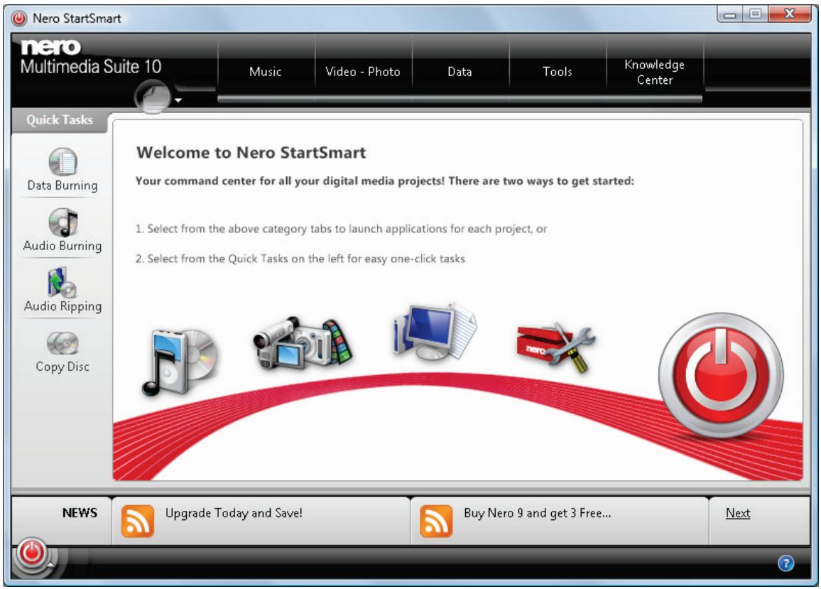 NERO SOUNDTRAX MULTIMEDIA SUITE 10 - Starting the Program - 1