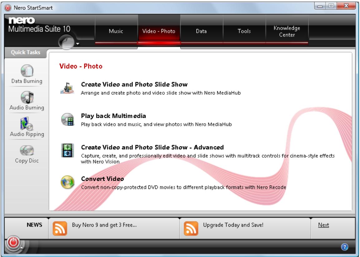 NERO STARTSMART MULTIMEDIA SUITE 10 - Video, Photo Tab - 1