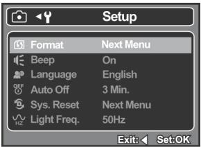 GENIUS D500 - Setup Menu - 1