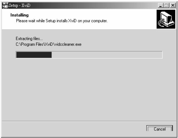 GENIUS DV1210 - Installing the XviD codec program - 7